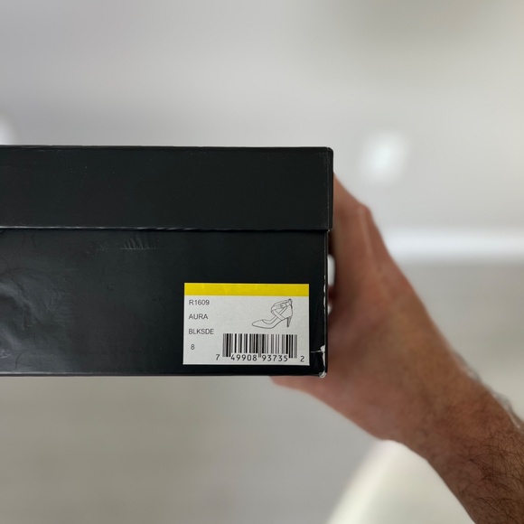 Joe's Jeans - Black Suede Ankle Strap Heel [Women - Size 8] - Picture 6 of 6